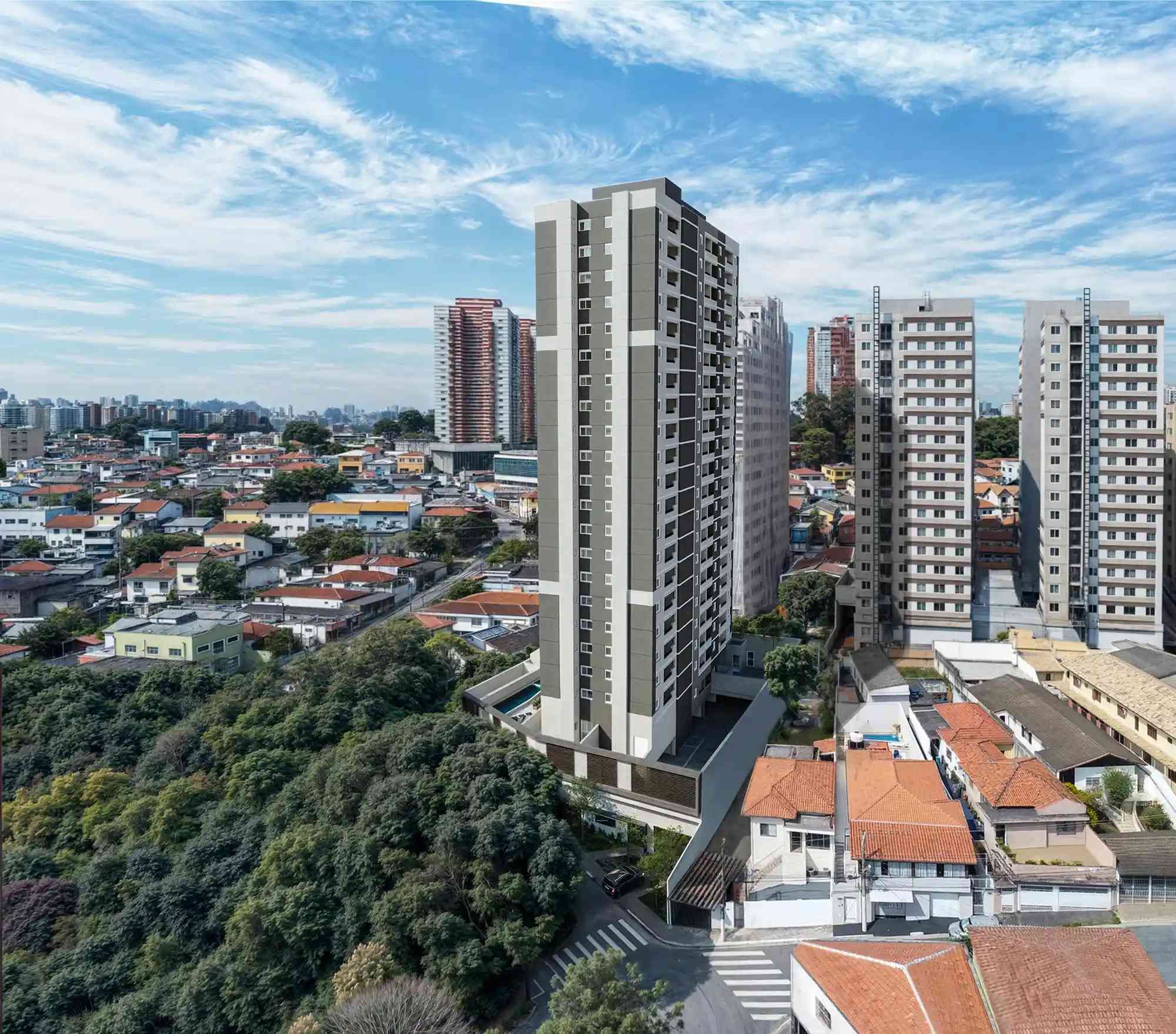 Foto inserção da fachada na região — Livus Vila Sônia